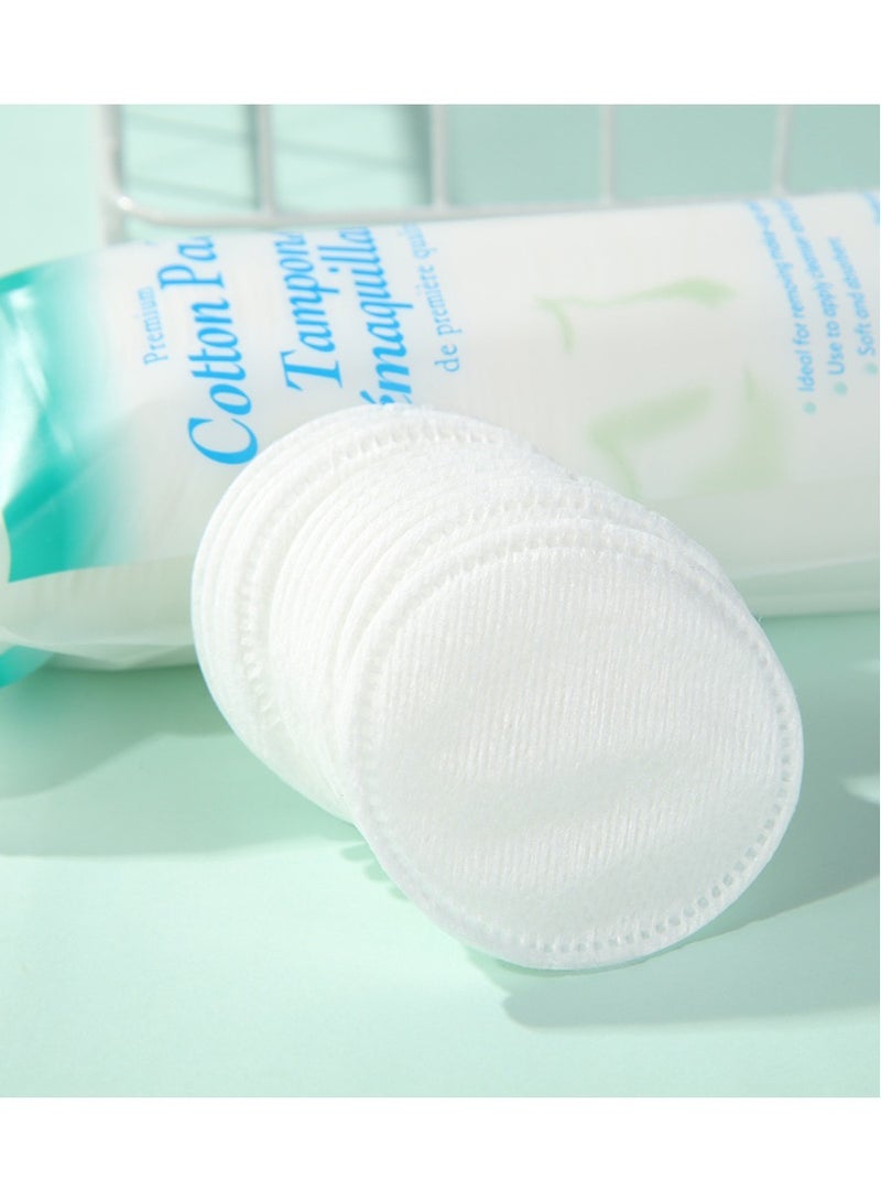 بريميم وسادات قطنية لإزالة المكياج بقفل الثقب، مناسبة لإزالة مكياج العيون والشفاه وتنظيف البشرة، 100 قطعة * 3 - Image 3