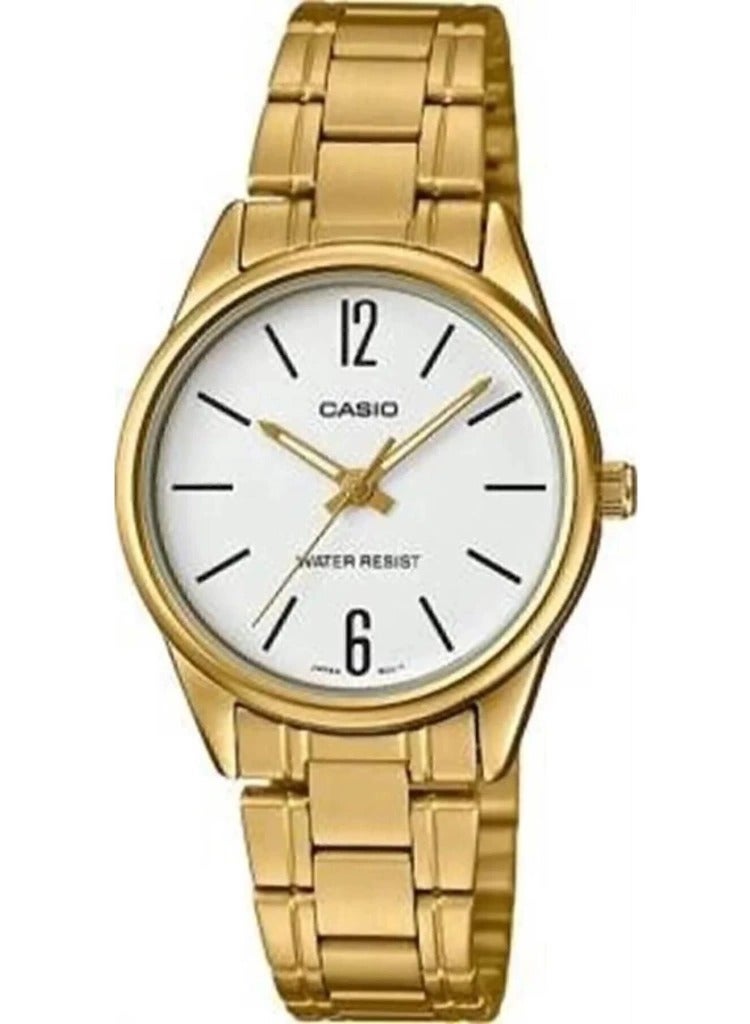 CASIO Women's Water Resistant Analog Watch LTP-V005G-7BUDF Gold - Image 1