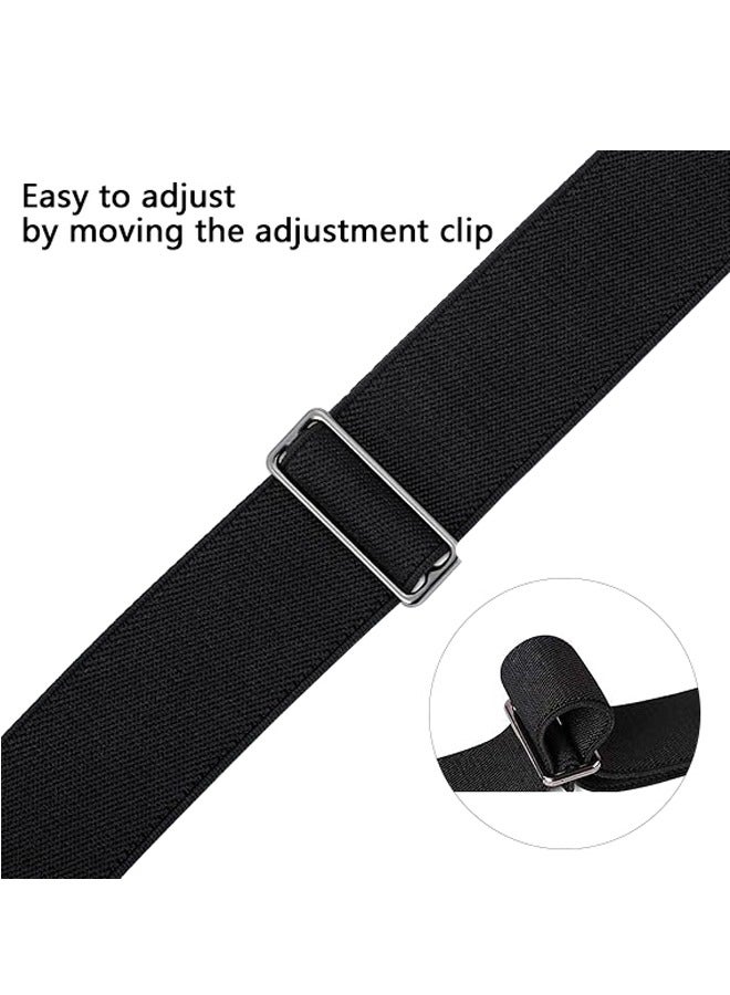 GUSGU 4 PCS No Show Stretch Belt for Women Invisible Elastic Belt Adjustable Strap Belt with Flat Buckle for Jeans Pants Dresses Assorted Color - Image 3