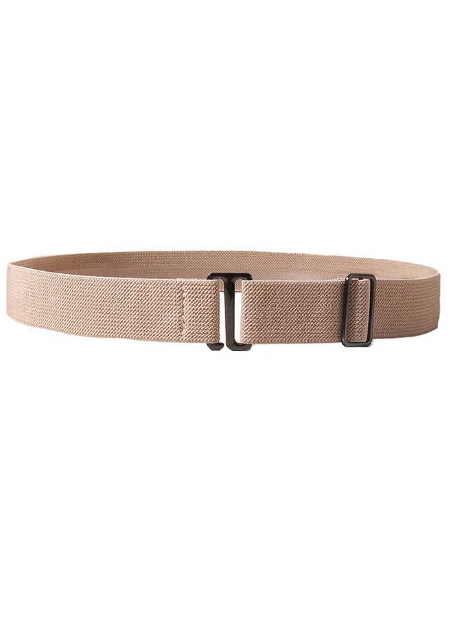GUSGU 4 PCS No Show Stretch Belt for Women Invisible Elastic Belt Adjustable Strap Belt with Flat Buckle for Jeans Pants Dresses Assorted Color - Image 5