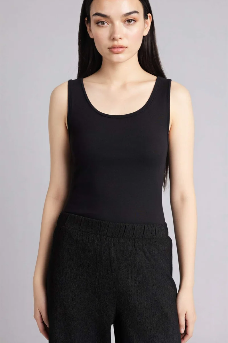 DeFacto Slim Fit Basic Round Collar Sleeveless Tank Top