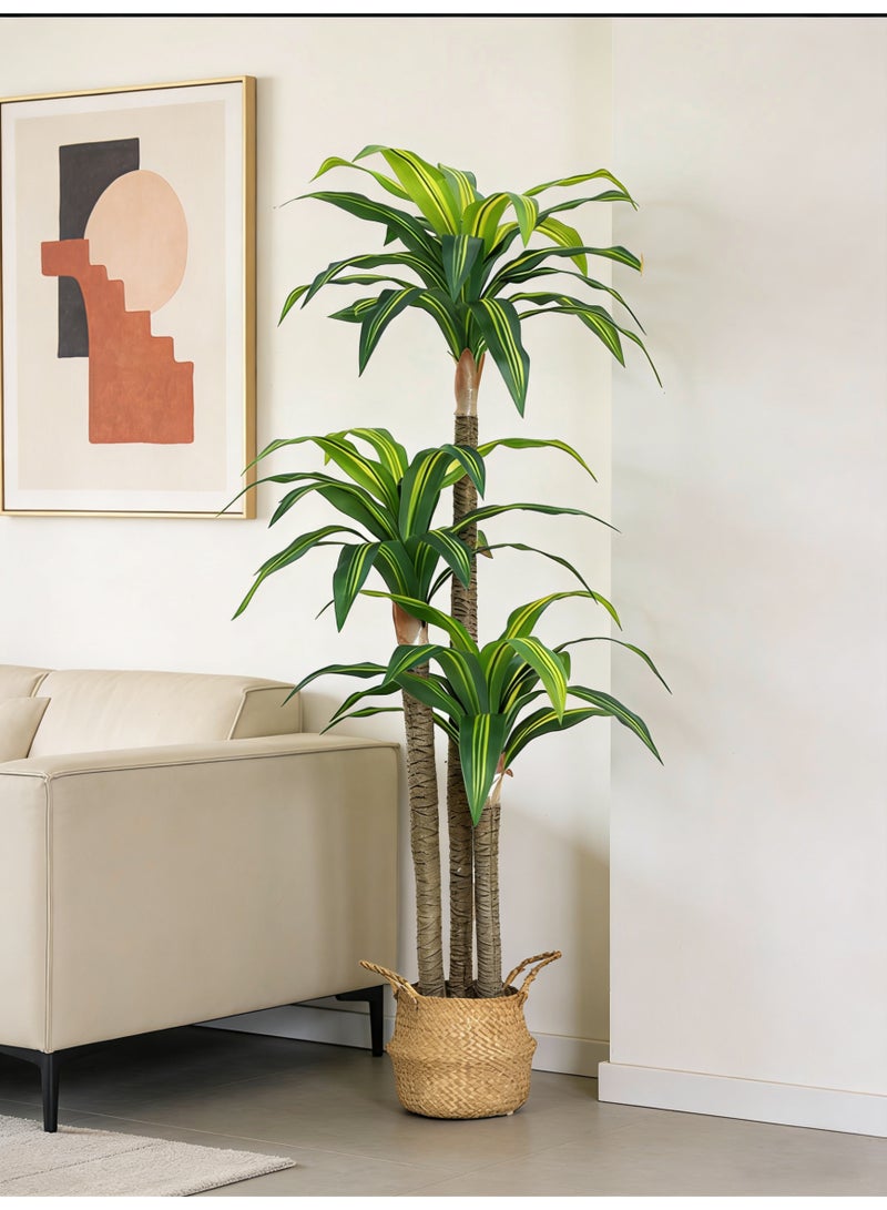 محاكاة النباتات الخضراء ، Basimu 180 سم النباتات المزيفة الفاخرة الخفيفة الراقية ، ديكور غرفة المعيشة الداخلية ، ديكورات الأرضيات ، النباتات المزيفة المزيفة - Image 3