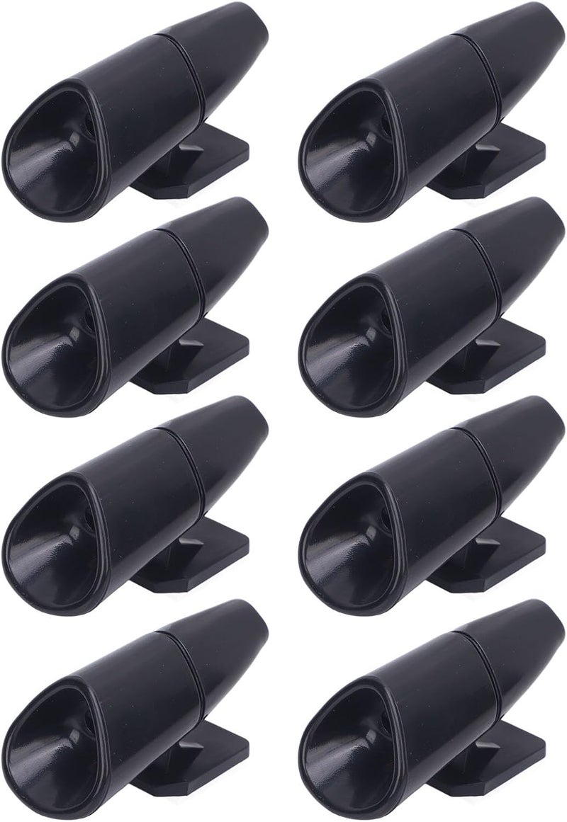 Black Deer Whistles 8PCS Universal Animal Alert Warning Devices for Cars Trucks Motorcycles - Image 1