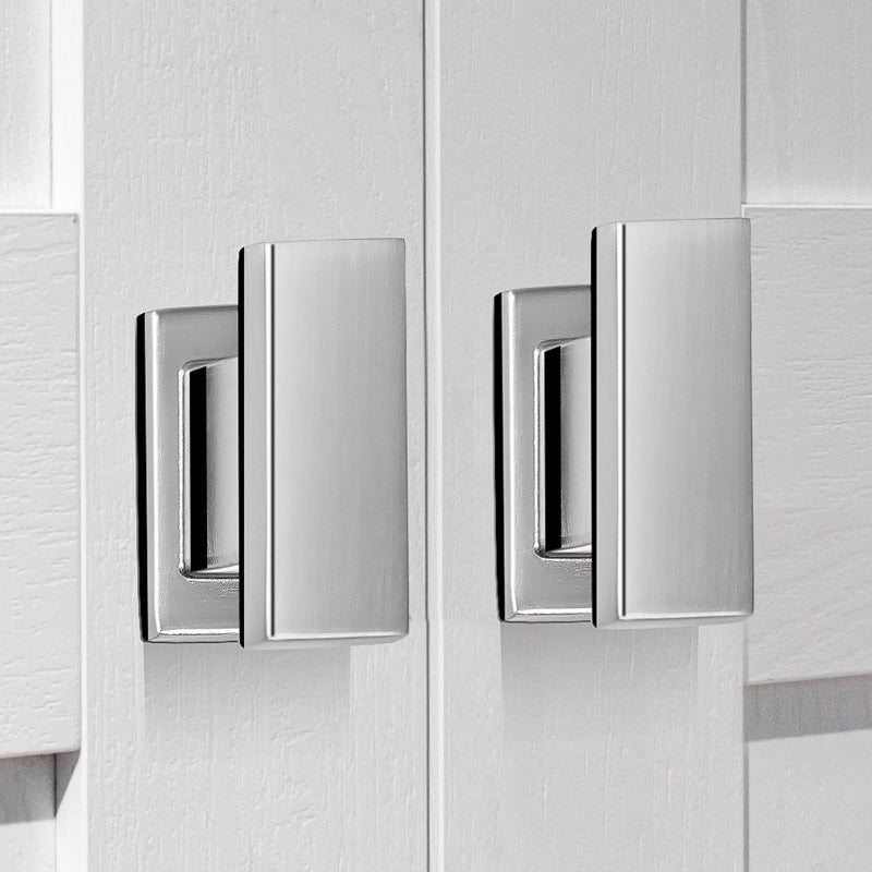 VEHCIL 20 Pack Square Cabinet Knobs Brushed Nickel, Single Hole Silver Kitchen Cabinet Handles Hardware for Cupboard Closet Bathroom Dresser Drawer Knobs, Solid Zinc Alloy - Image 1