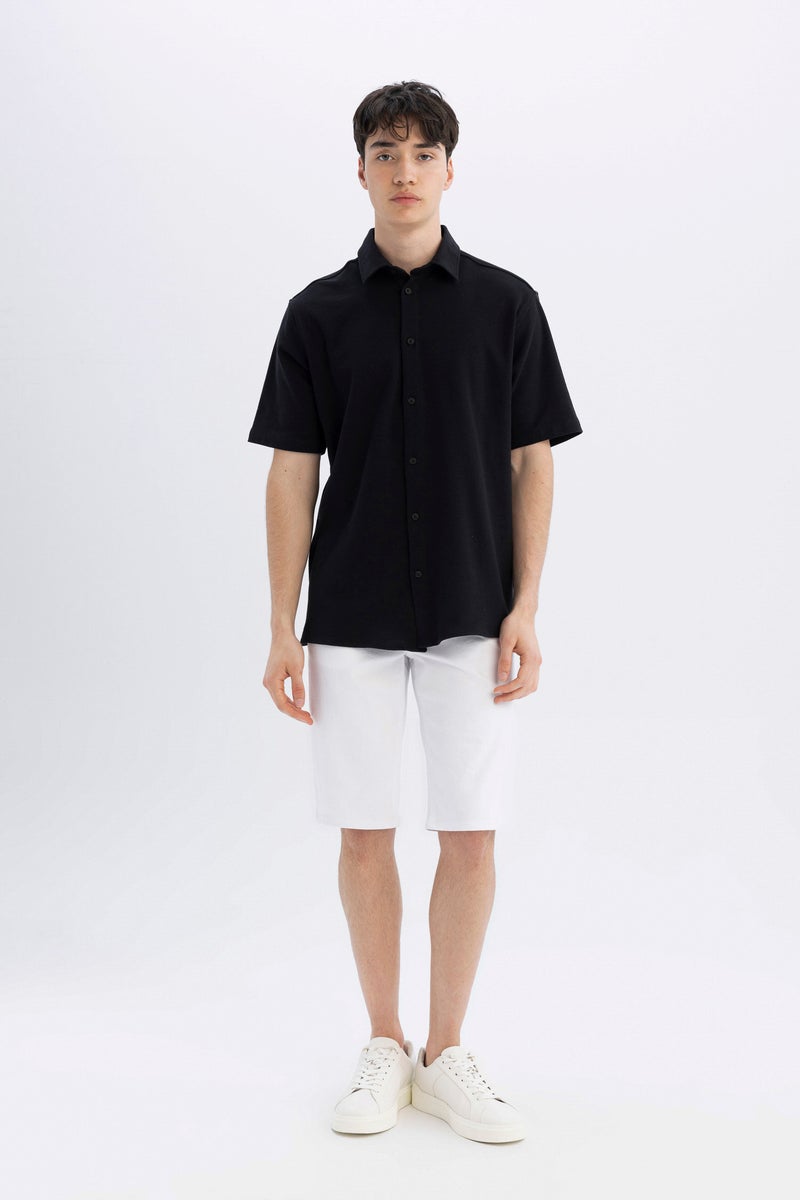 DeFacto Man Regular Fit Cotton Short Sleeve Shirt  - Image 4