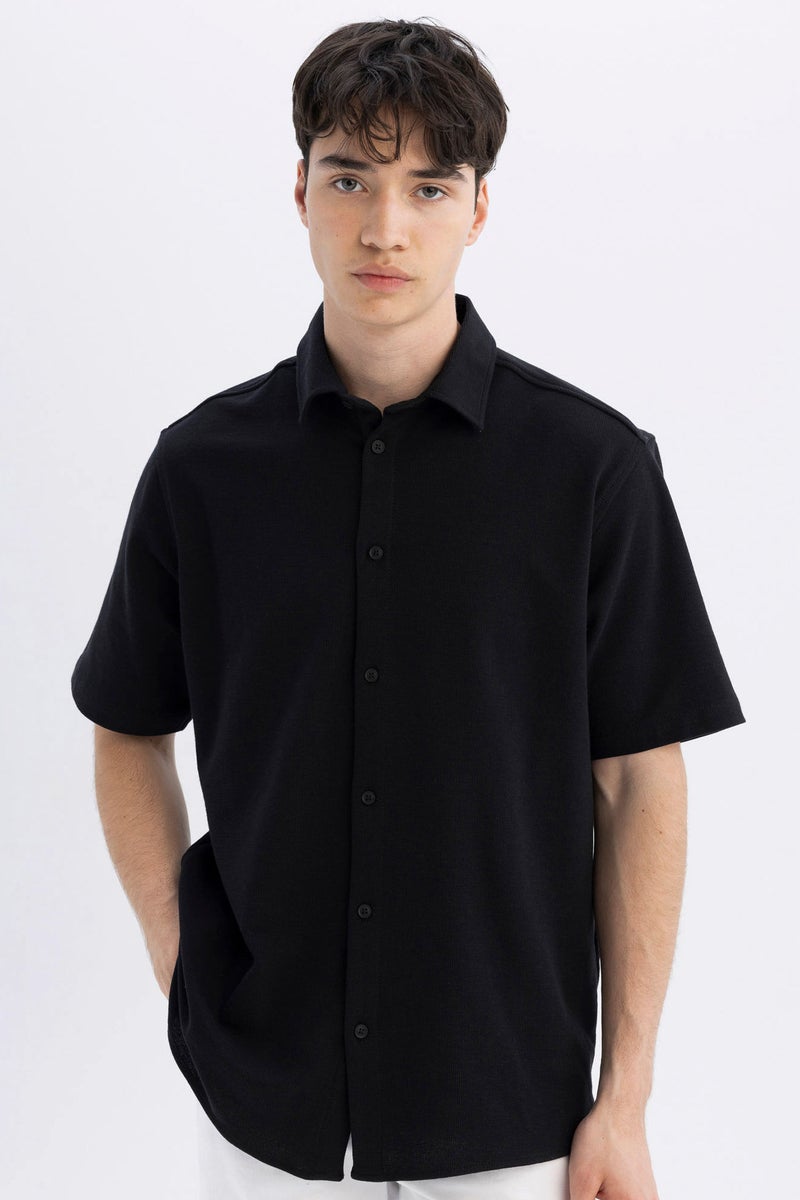 DeFacto Man Regular Fit Cotton Short Sleeve Shirt  - Image 1
