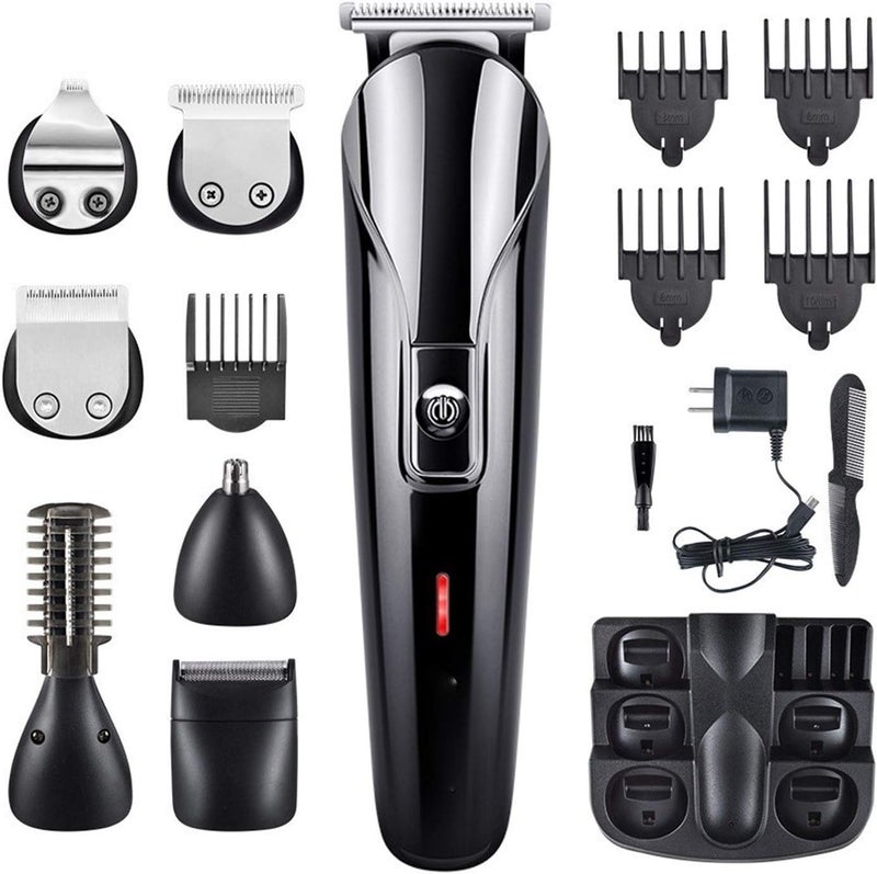 Professional Men Electric Hair Clipper 6 in 1 Multifunctional Cutter Machine Rechargeable Trimmer for Beard Nose Ears - Image 3