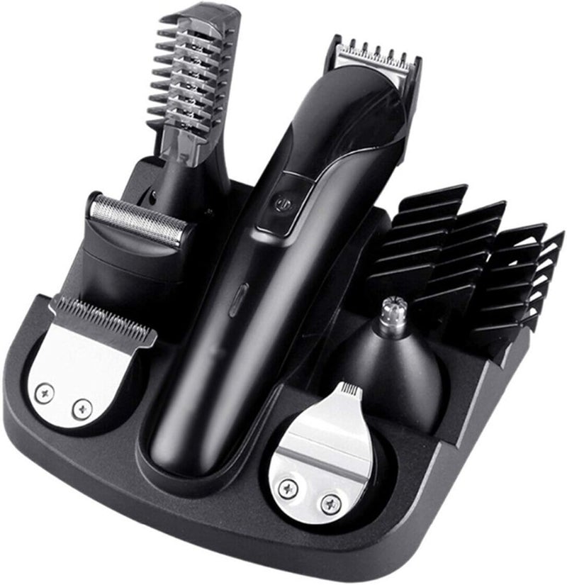 Professional Men Electric Hair Clipper 6 in 1 Multifunctional Cutter Machine Rechargeable Trimmer for Beard Nose Ears - Image 1