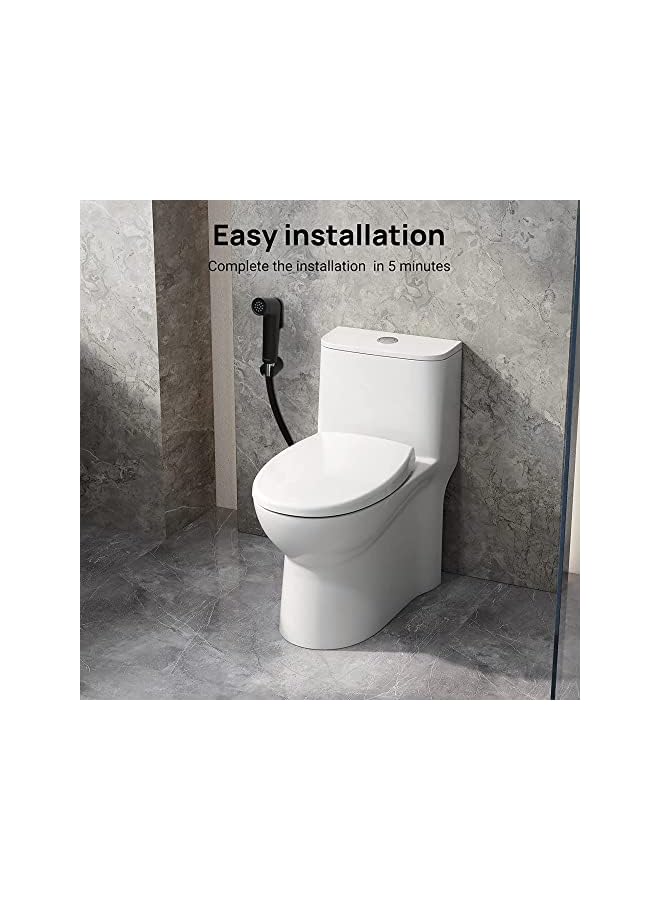 The Bros Cloth Diaper Sprayer for Toilet, Shattaf with Bidet Hose 1.2M for Feminine Wash Matte Black Bathroom Bidet Spray Toilet - Image 4