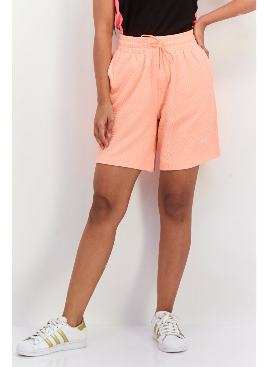 PUMA Women Sportswear Fit 7 Inch Yoga Short, Peach  - Image 1
