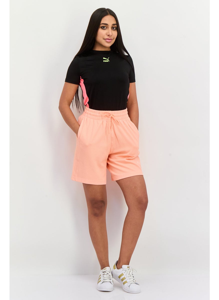 PUMA Women Sportswear Fit 7 Inch Yoga Short, Peach  - Image 4