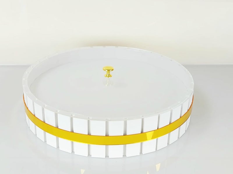 TPGP Acrylic Serving Tray for Ramadan Sweets and Dates - 35x35x8 cm - Image 2