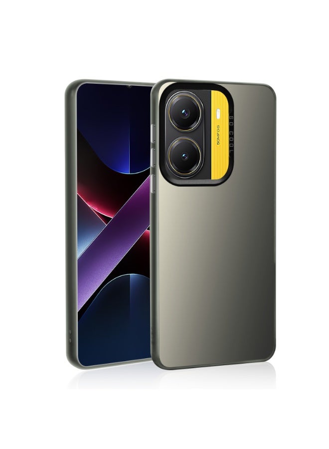 LiuShan Xiaomi Poco X7 Pro 5G Case, Slim TPU Bumper Phone Cover,360°Full Body Shockproof Protective Phone Case for Poco X7 Pro 5G Gray - Image 3