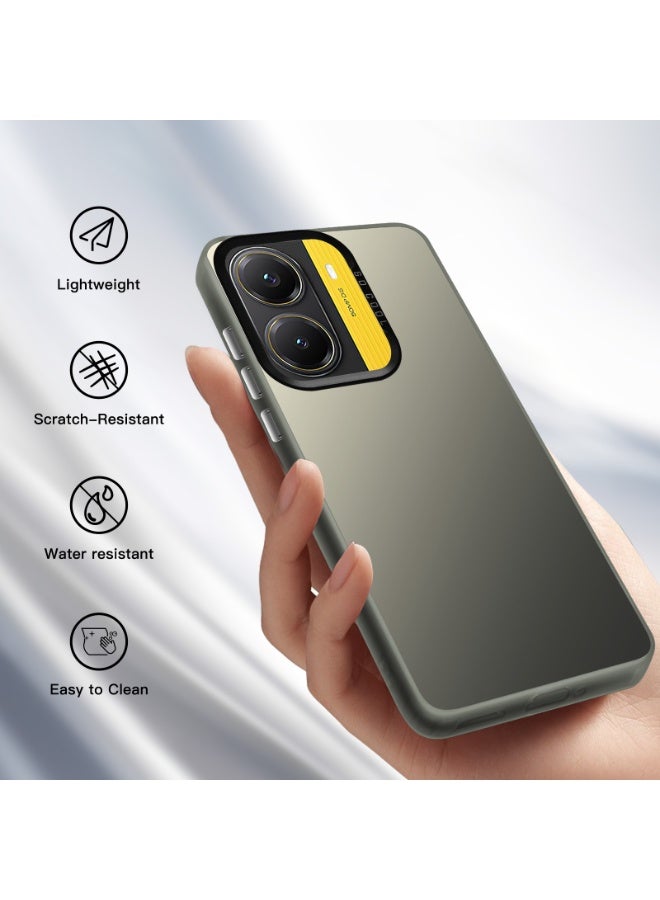 LiuShan Xiaomi Poco X7 Pro 5G Case, Slim TPU Bumper Phone Cover,360°Full Body Shockproof Protective Phone Case for Poco X7 Pro 5G Gray - Image 4
