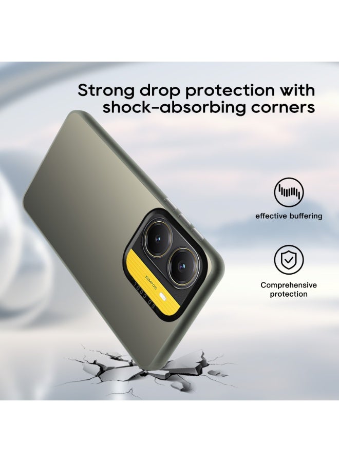 LiuShan Xiaomi Poco X7 Pro 5G Case, Slim TPU Bumper Phone Cover,360°Full Body Shockproof Protective Phone Case for Poco X7 Pro 5G Gray - Image 5