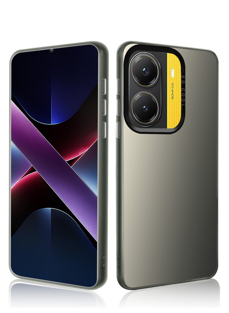 LiuShan Xiaomi Poco X7 Pro 5G Case, Slim TPU Bumper Phone Cover,360°Full Body Shockproof Protective Phone Case for Poco X7 Pro 5G Gray - Image 1