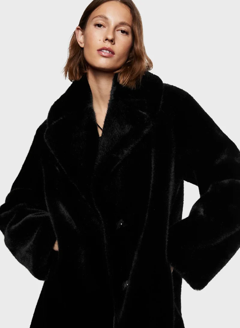 MANGO Pocket Detail Longline Coat