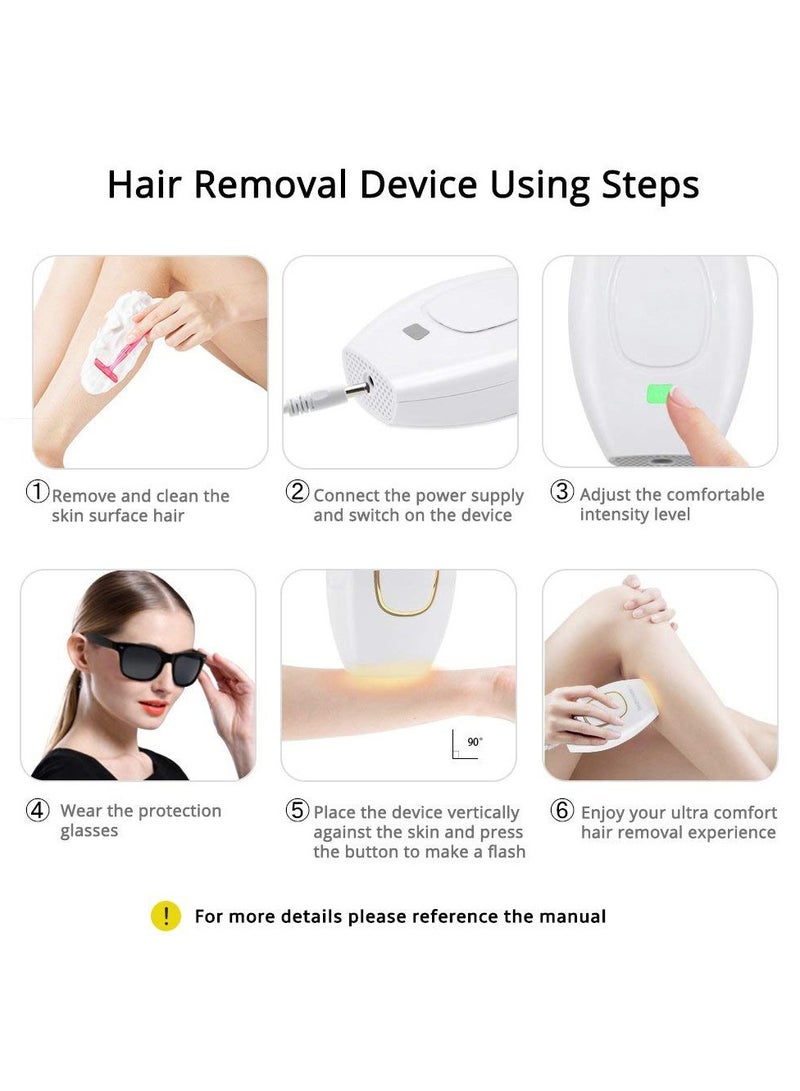 Home Use IPL Beauty Device Permanent Hair Removal for Whole Body Laser Hair Removal Device Permanent Painless Remover Reduction in Hair Regrowth for Women and Man Body