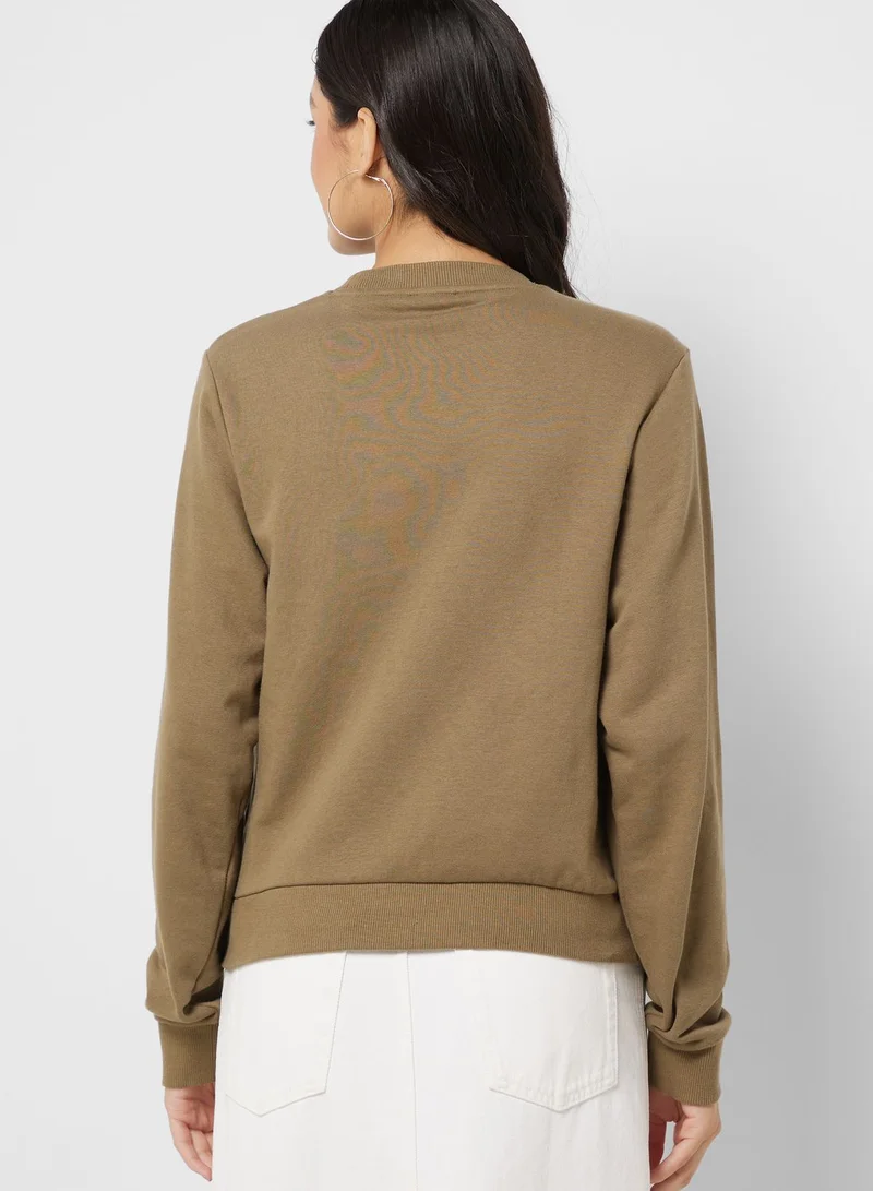 GUESS Crew Neck Graphic Sweatshirt