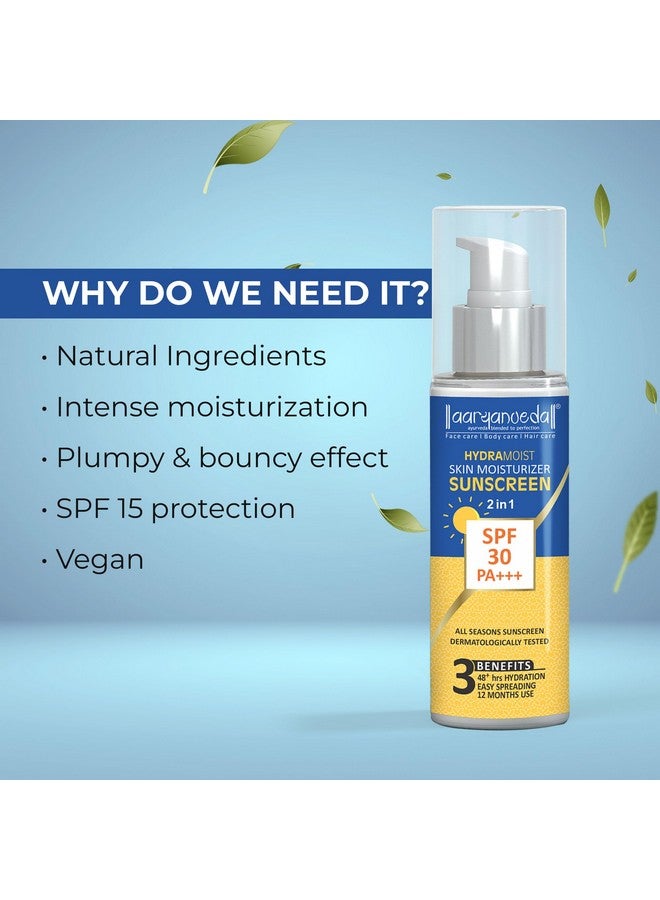 Aryanveda Hydra Moist Moisturizer For Body & Face With Spf30 For Men & Women 200Ml (Pack Of 2) - Image 3