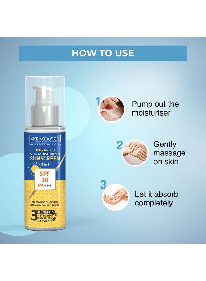 Aryanveda Hydra Moist Moisturizer For Body & Face With Spf30 For Men & Women 200Ml (Pack Of 2) - Image 4