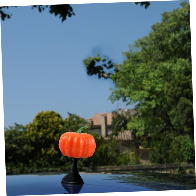 Car Pumpkin Antenna Topper Cute Auto Exterior Decor For Car Models Easy Installation Orange Charming Ornament To Enhance Vehicle Appeal - Image 4
