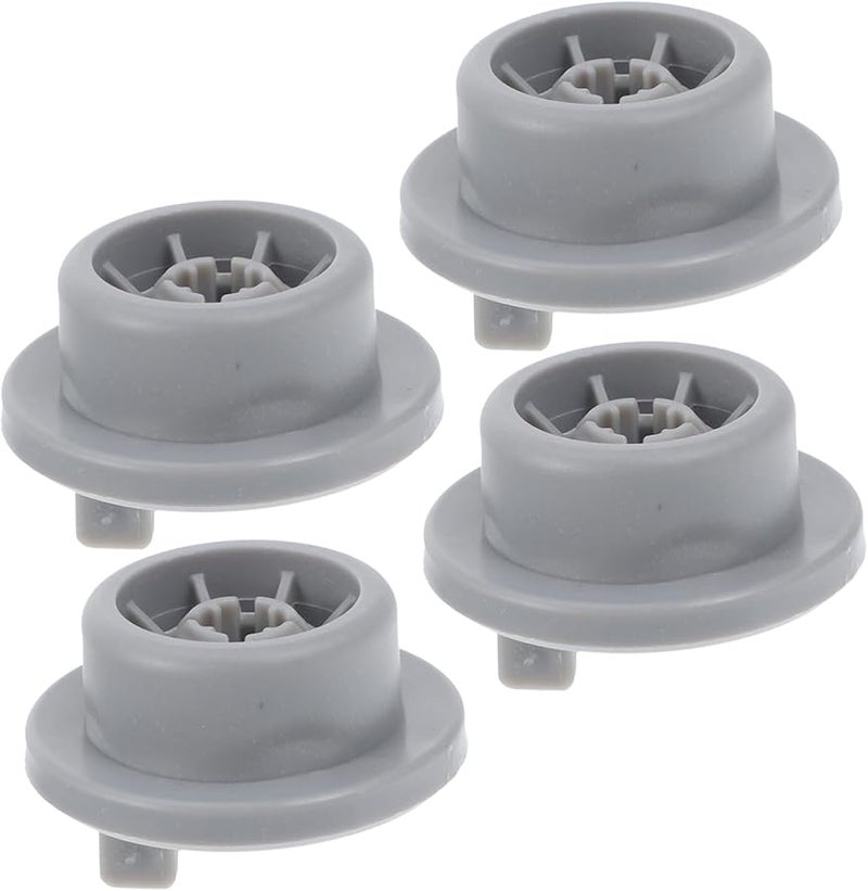 Mikikit 4 قطع عجلات رف غسالة الصحون السفلي قطع غيار بلاستيكية بديلة سهلة التركيب - Image 5