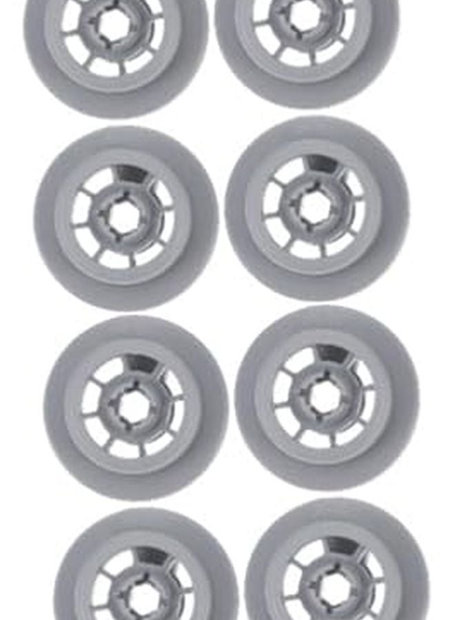 Mikikit 4 قطع عجلات رف غسالة الصحون السفلي قطع غيار بلاستيكية بديلة سهلة التركيب - Image 2