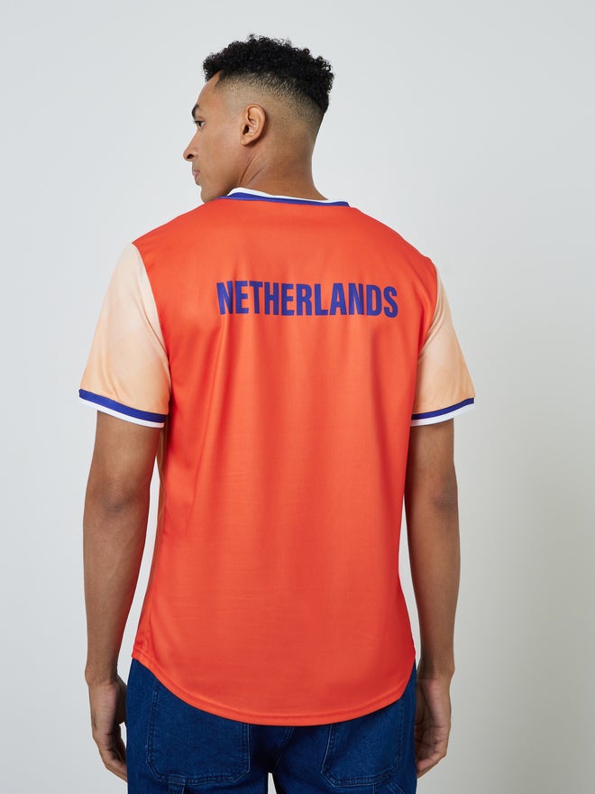 Styli Active Men Netherlands Short Sleeve Jersey FIFA Football T-Shirt - Image 5