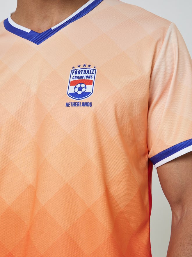 Styli Active Men Netherlands Short Sleeve Jersey FIFA Football T-Shirt - Image 4
