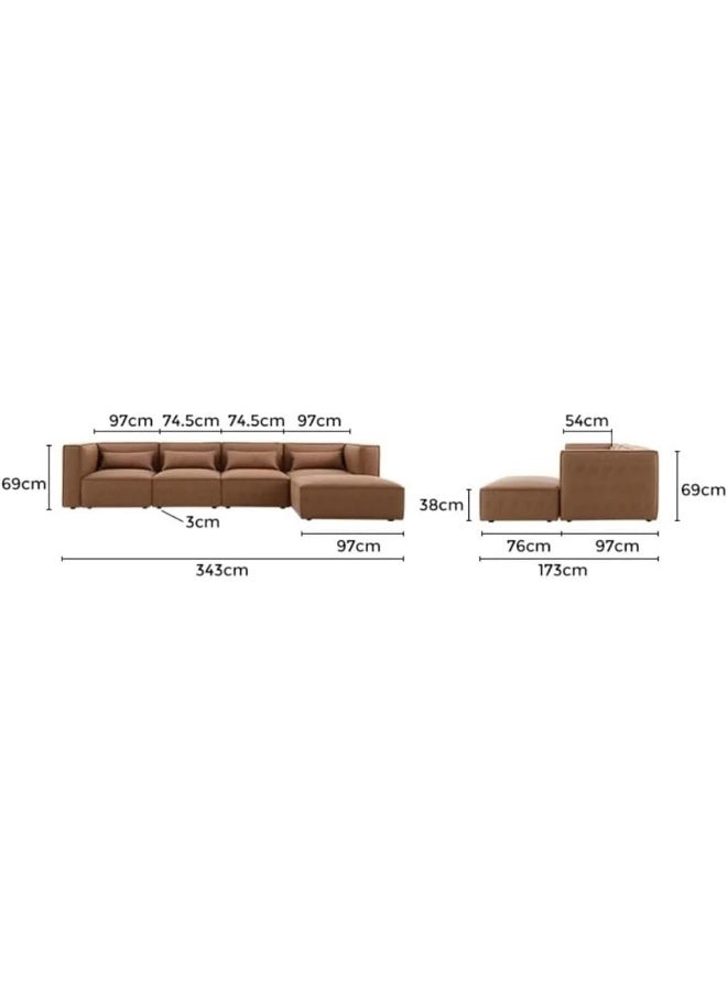 Generic Modular Sectional Sofa Fabric Upgrade Your Living Room Now (Blue)  - Image 2