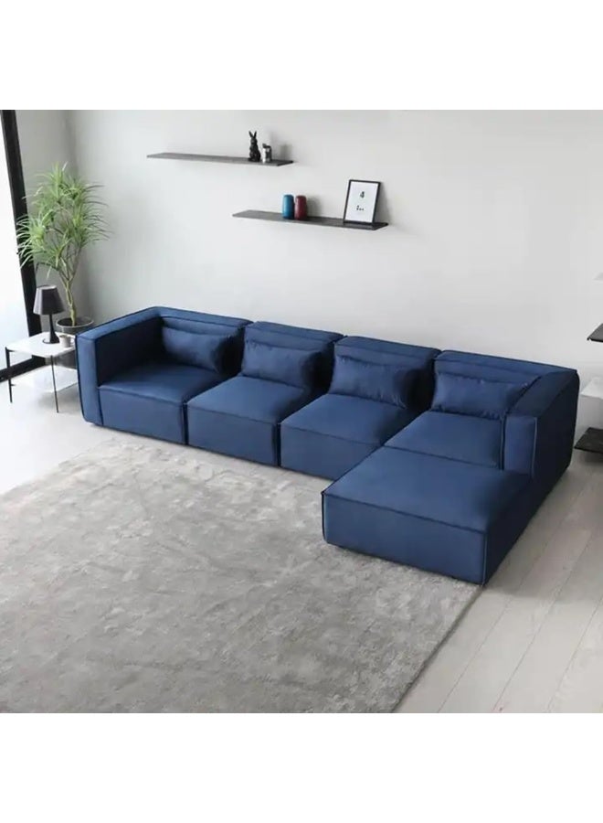 Generic Modular Sectional Sofa Fabric Upgrade Your Living Room Now (Blue)  - Image 4