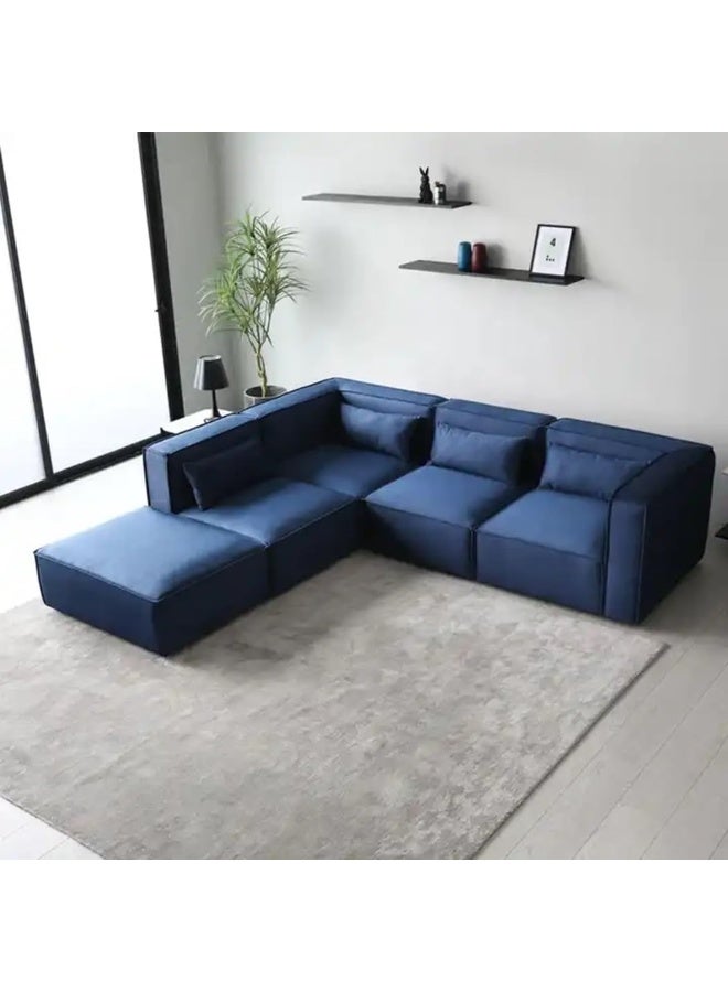 Generic Modular Sectional Sofa Fabric Upgrade Your Living Room Now (Blue)  - Image 3