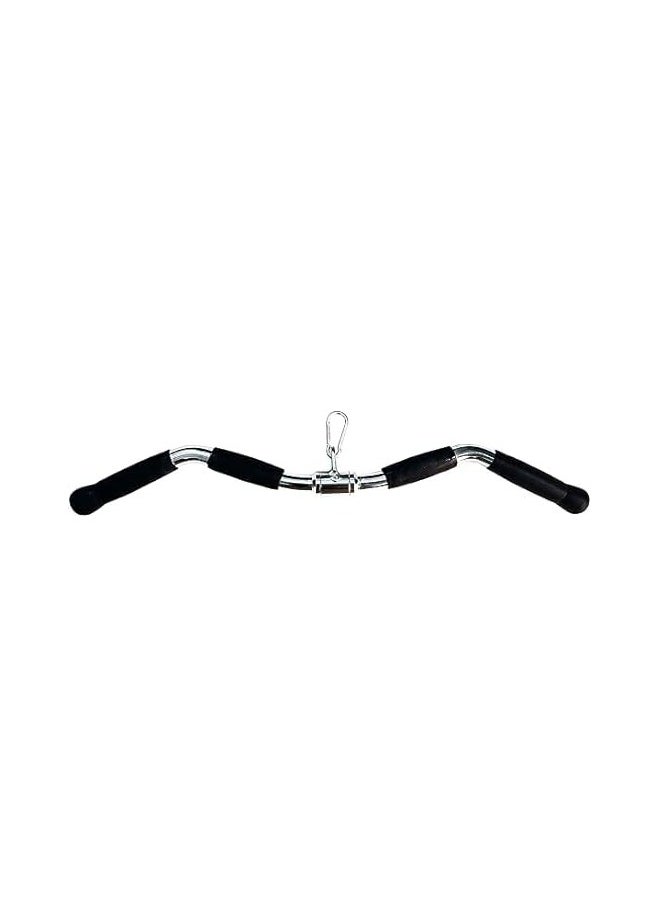 Generic - Solid LAT Curl Bar Press Down Cable System Attachments for Gym, LAT Pulldown Bar with Revolving Hanger and Non-Slip Handgrips 28 Inches - Image 1