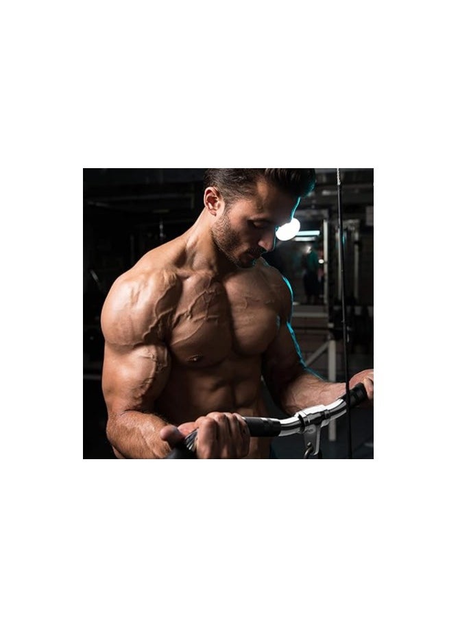 Generic - Solid LAT Curl Bar Press Down Cable System Attachments for Gym, LAT Pulldown Bar with Revolving Hanger and Non-Slip Handgrips 28 Inches - Image 1