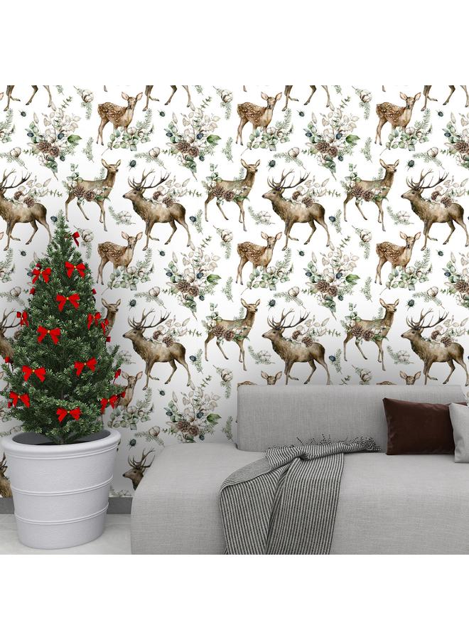 Bluejw Foreign Trade Christmas Self-adhesive Wallpaper Wallpaper Removable Wallpaper Living Room Transformation Wall Stickers CRW001-020 - Image 5