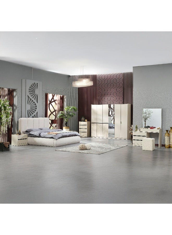 Home Box Melbourne 6-Door Wardrobe with Mirror  - Image 1