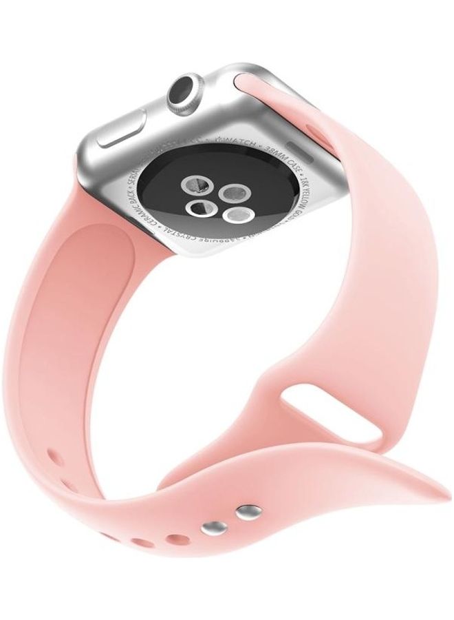 BGM Silicone Band For Apple Watch Series 3/2 And 1 38mm Pink - Image 4