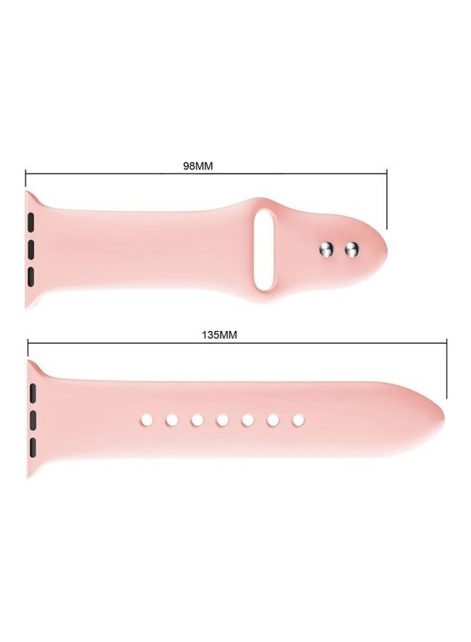 BGM Silicone Band For Apple Watch Series 3/2 And 1 38mm Pink - Image 3