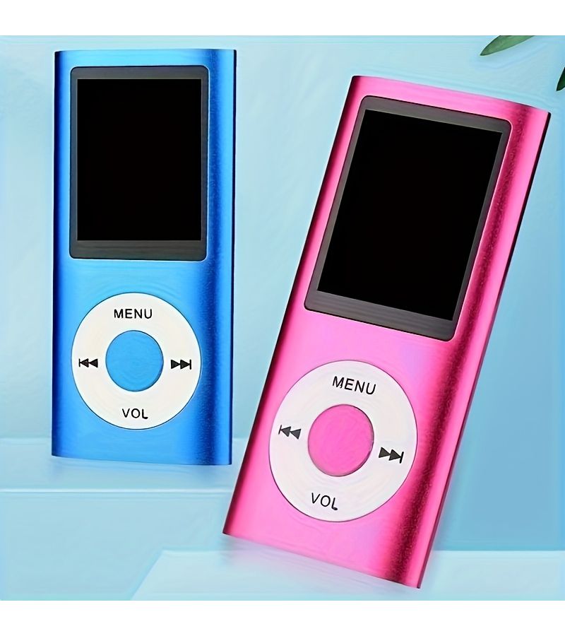 Blue Compact MP3 Player No Card Included With Wired Earphones Volume Control For Music Videos And Ebooks - Image 1