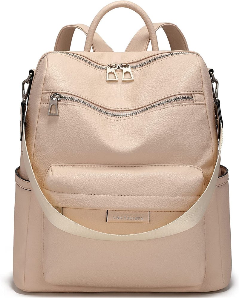 TrueArch Stylish Leather Backpacks Shoulder Sling Handbag Purse Bag for Women and Girls - Image 1