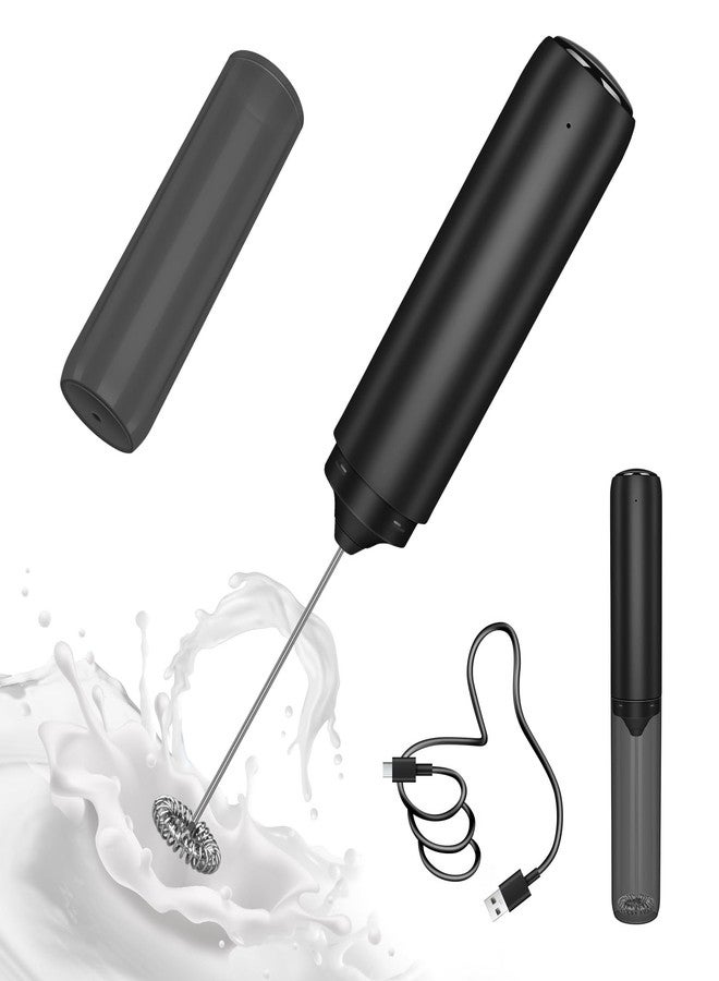 Ovetedot Milk Frother Handheld Rechargeable, Frother Wand with Storage Cover, Drink Mixer and Foamer for Coffee, Electric Whisk for Latte, Cappuccino, Matcha, Hot Chocolate, Protein Powder - Image 1