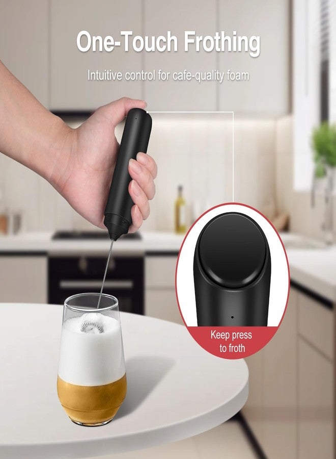 Ovetedot Milk Frother Handheld Rechargeable, Frother Wand with Storage Cover, Drink Mixer and Foamer for Coffee, Electric Whisk for Latte, Cappuccino, Matcha, Hot Chocolate, Protein Powder - Image 4