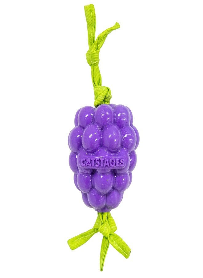 Catstages Bouncing Grape Teether Cat Toy, Soft and Textured Chew, Catnip Oil Coating - Image 1