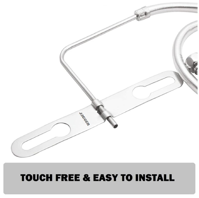 JAGGER JAG208 رذاذ نفاث من الفولاذ المقاوم للصدأ 304 | رذاذ نفاث بدون استخدام اليدين لمقعد المرحاض | فضي (أمريكي، 1.5 متر) - Image 3