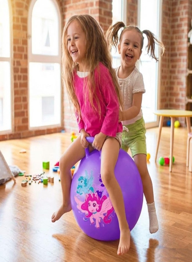 HOMAVA Sit and Bounce Rubber Hop Ball with Handle Jumping & Bouncing Ball | Indoor & Outdoor Activity Toy | Kids Exercise Gym Sport Hop Ball for Kids,Boys,Girls,Adults (Size 45Cm/18Inch,Multicolour) - Image 4