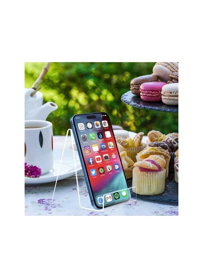 The Bros 4 Pack Acrylic Book Stands for Display, Clear Book Holder Display Stand, 4inch Small Easel Picture Stands for Display, Acrylic Display Stands for Photo, Postcard, Magazine  - Image 5