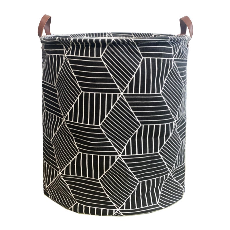 TeLUVHome Waterproof Laundry Hamper Collapsible Laundry Basket Leather Handle Laundry Bag Large Clothes Storage Toy Organization for Bathroom Bedroom Laundryroom College Dorms (92-Satisfied laundry hampers) - Image 1