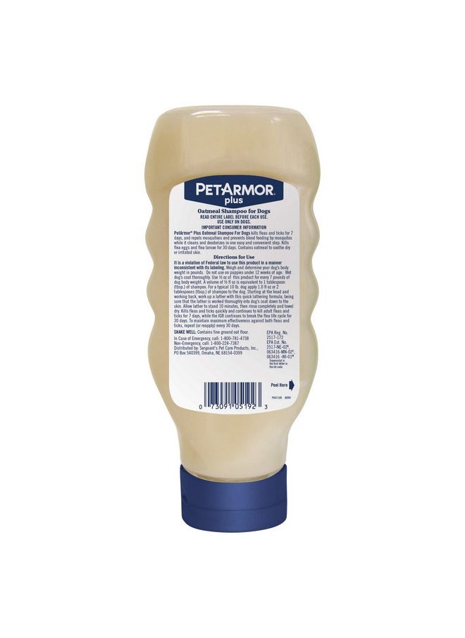 PetArmor - Plus Flea And Tick Shampoo For Dogs, Oatmeal Flea Shampoo Kills Fleas, Ticks, And More, Tropical Breeze Scent, 18Oz - Image 1