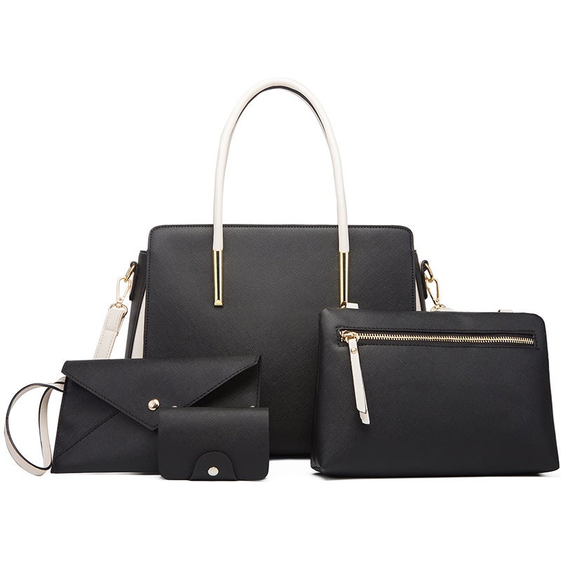 Women'S Bags Trendy Women'S Bags Fashion Color-Blocking Four-Piece Set Mother-Daughter Bags Fresh Crossbody Shoulder Bag Handbag - Image 5
